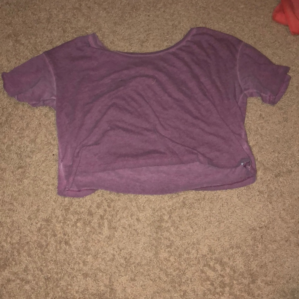 Plum purple cropped t-shirt